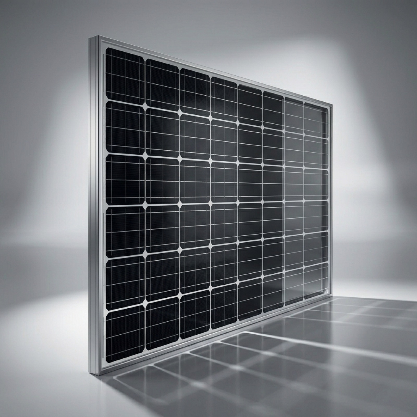 Bifacial panel close-up