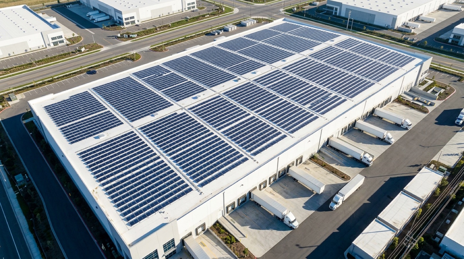 Commercial rooftop solar array