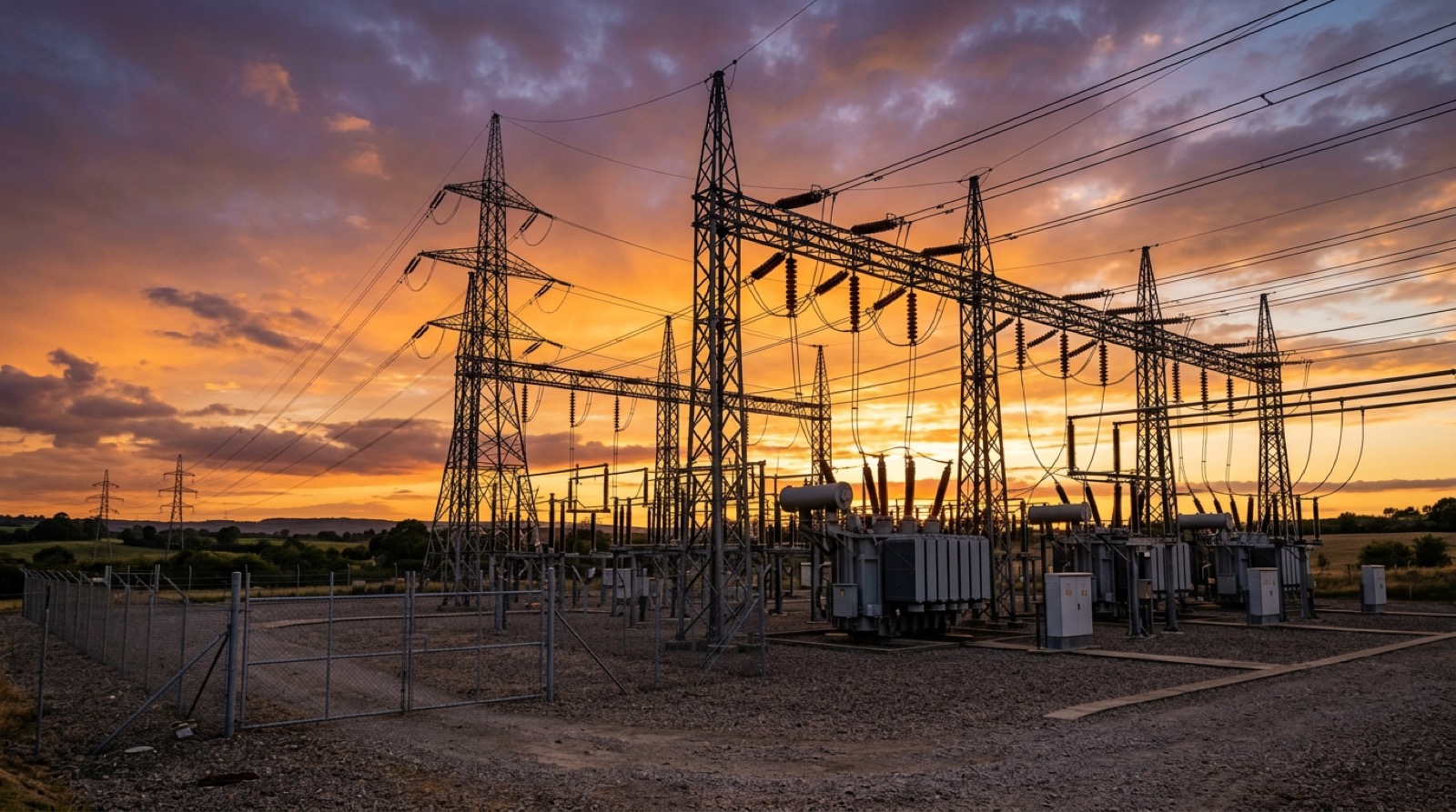 HV substation at solar plant